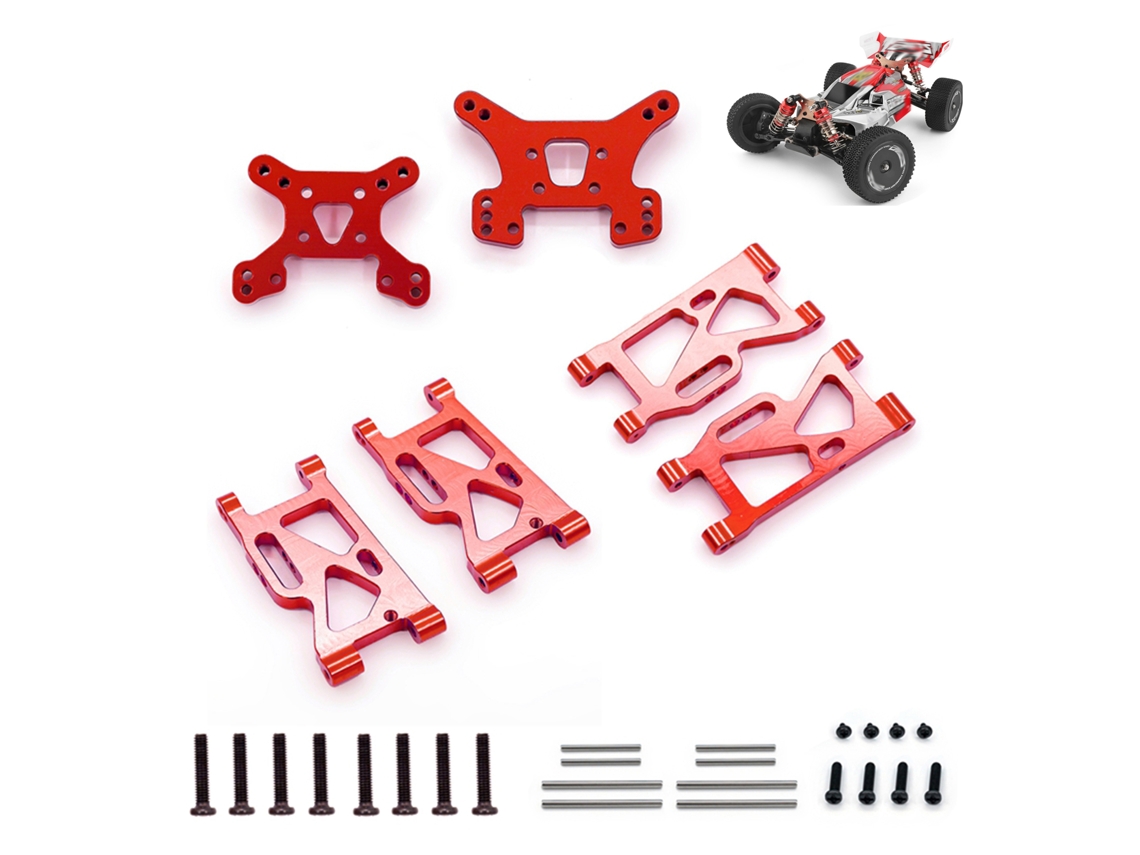 Mali bracos de Suspensao Dianteiro e Traseiro para Carro Rc Wltoys 1/14 144001 Pecas de Upgrade