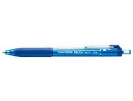 Caneta Paper Mate Inkjoy 300 Ponta Media Traço 1mm Retratil Clip Metalico Cor Azul