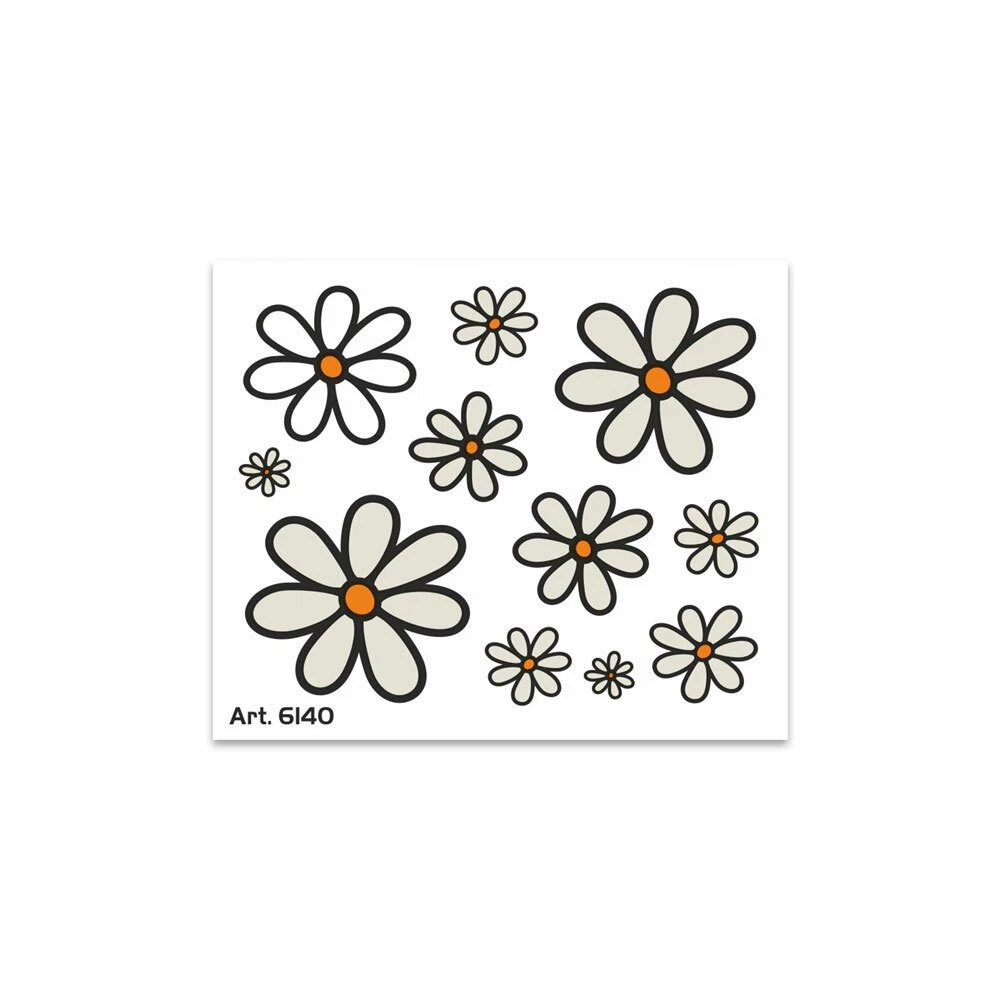 Adesivos Margaridas 10 X 12 Cm