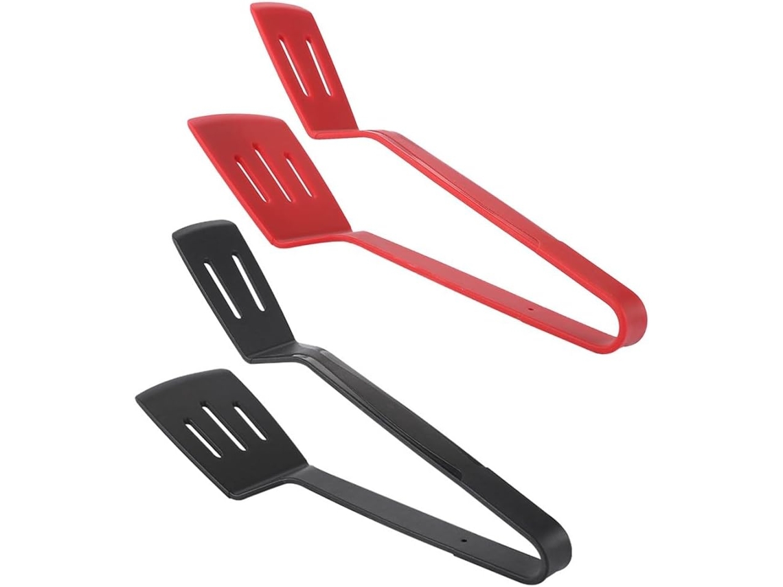Pinça De Cozinha Silicone Com Núcleo Aço Inoxidável, Resistente A Riscos, Ideal Para Churrasco, Grelhar, Fritar E