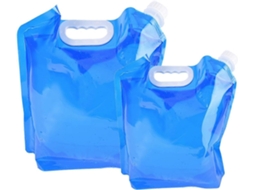 Conjunto De 2 Recipientes Água Dobráveis, 5l + 10l, Para Atividades Ao Ar Livre, Camping, Trilhas, Piqueniques E Churrascos. Resi -aquaforge