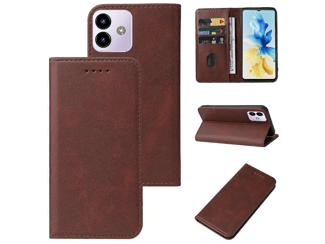 Capa De Couro Com Fecho Magnético Para Cubot Note 40