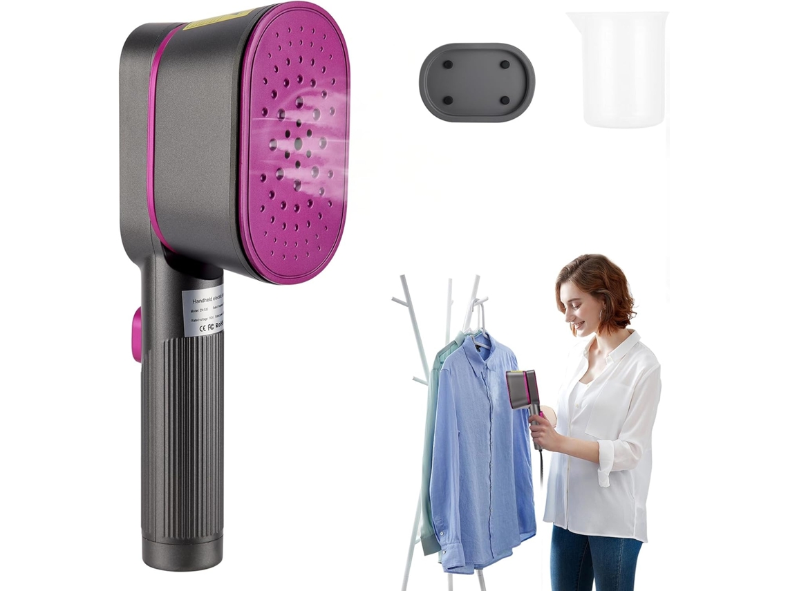 Ferro a Vapor Portátil para Roupas, 1000 W, Mini Equipamento de Lavanderia Portátil e Dobrável com Reservatório 60 Ml, Vaporizador de Mão BRILVIBERA