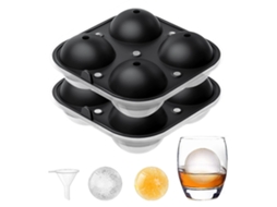 Molde de Gelo de Silicone Sem Bpa Certificado Lfgb para Bolas Grandes com Bico para Whiskey Cocktail Bebidas Frias (8 Bolas)