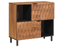 Vidaxl Buffet Acabamento Em Acácia Marrom 80 X 33 X 75 Cm