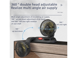 Ventilador Portátil, Universal, Ajustable, Usb, Doble Ventilador, Para Verano, Exterior, Coche, Hogar, Uso Diario.