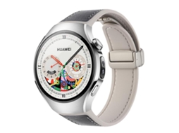 Bracelete para Huawei Watch 5 Silicone e Couro Híbrido com Fivela Magnética Preto Nappa Grain Starlight XIAOMOYU (46mm)