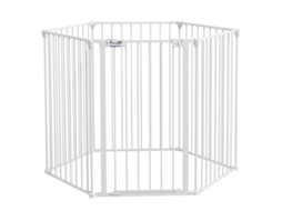 Curral para Filhotes, Modular, Dobrável, Estrutura de Aço, Interno, Branco, 90 X 123 X 102cm Ge