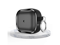 Capa para AirPods Série 3 com moldura para fotos em fibra de carbono. GIECY