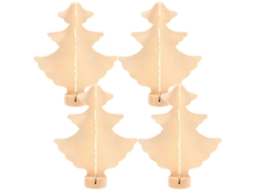 Enfeites De Madeira Para Árvores De Natal Para Artesanato, Decorações Infantis, Pacote Com 4 Olysi Shop