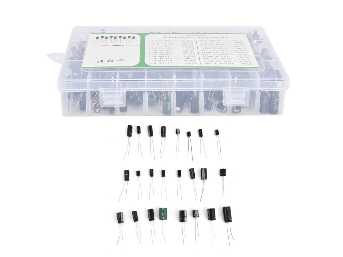 Laxiscreed Capacitores Eletrolíticos De 0.1uf A 1000uf Compactos E Fáceis De Transporte