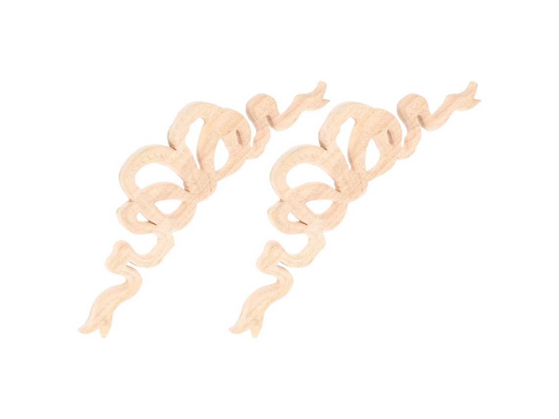 Conjunto De 2 Apliques De Madeira Entalhada, Ornamentos Decorativos Em Estilo Europeu.