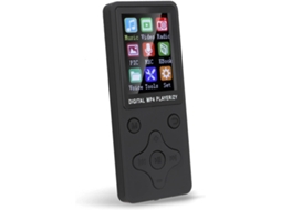 Leitor portátil de MP3/MP4 com Bluetooth, fones de ouvido, reprodução de música (cartão de 32 GB de 1,8"), rádio, vídeo, etc. (Preto)