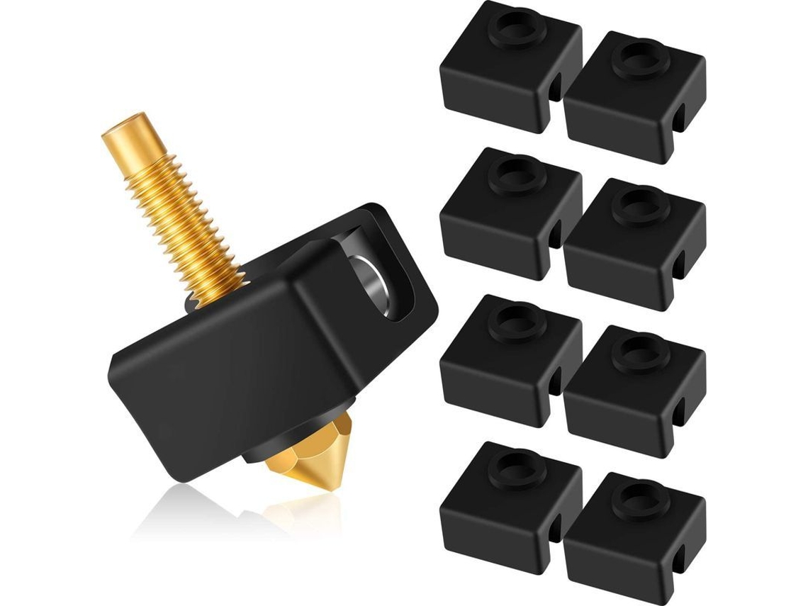 2026 10 Capas de Silicone para Bloco de Aquecimento de Impressora 3d Compatível com Creality Cr 10 Mk7/8/9 Anet A8 Preto