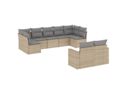Garden Sofa Set, Garden Sofa Sets Vidaxl Bege Rattan / Vime (n/a)