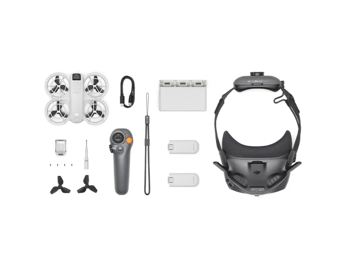 Mini Drone DJI Neo + Pack flymore + Googgle + Joystick (4K - Autonomia: Até 18 min - Branco)