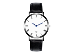 Relógio Masculino de Quartzo com Pulseira de Couro Pu Romanos Ponteiro Azul