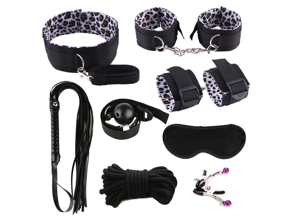 Juego Adulto Bdsm 25pcs: Restrições, Vibrador, Plug Anal, Algemas, Chicote, Colar, Vendagem Para Olhos, Boçal, Pinças Para Mamilos