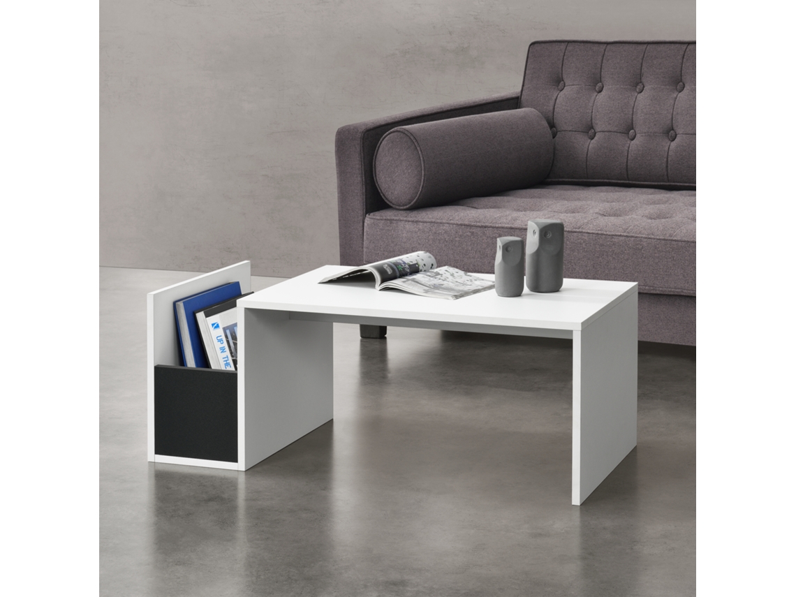Mesa de Centro [EN.CASA] Bollnäs  (Preto - aglomerado, aglomerado revestido com melamina - 90 x 45 x 35 cm)