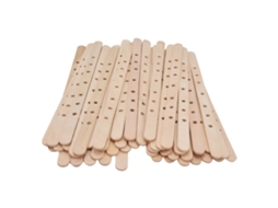 Baok-50 Peças De Portacepas De Madeira Reutilizáveis Para Fazer Velas 180x10mm 7 Buracos Ferramenta De Centragem