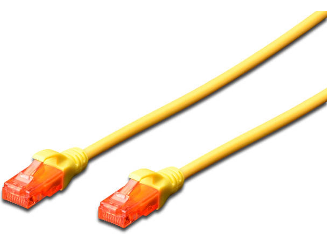 Cabo de Rede DIGITUS (RJ45 - 5 m - Amarelo)