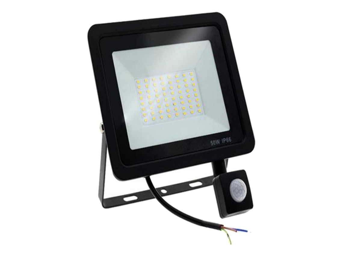 Holofote Led Com Sensor De Movimento 4500lm 50w Luz Pretaslowmoose