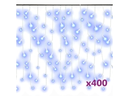 Conjunto 1 Cortina De Luz Pingente De Gelo Vidaxl Azul Pvc (1000 X 1000 X 72 Cm)