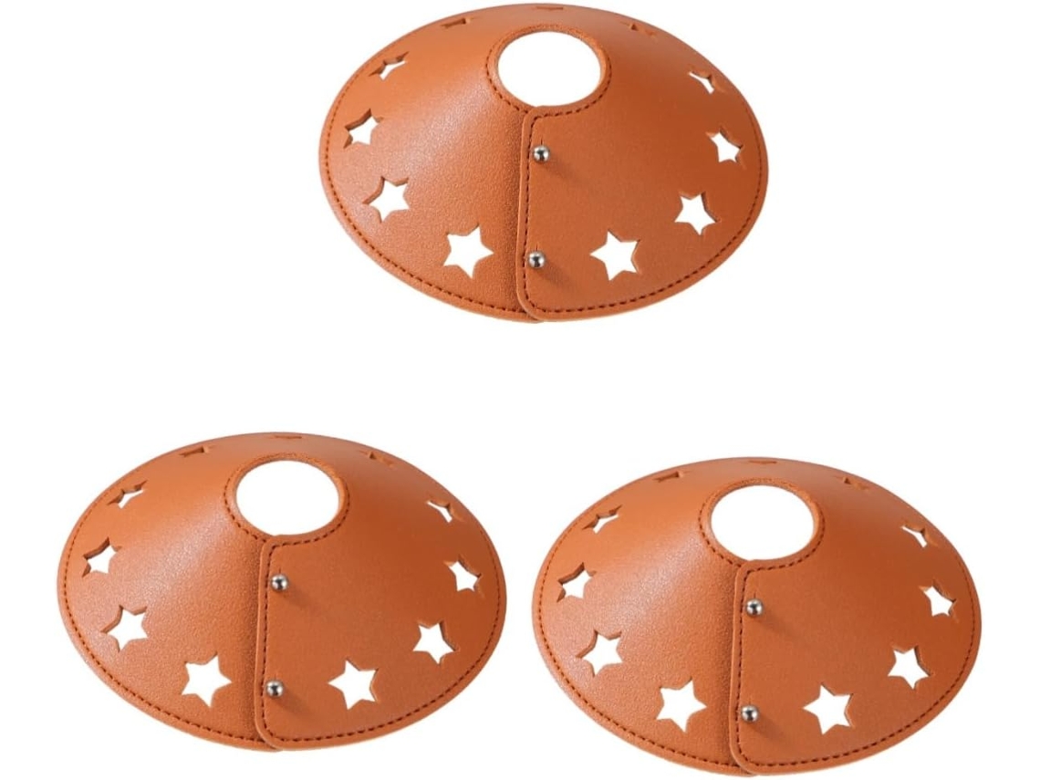 Conjunto De 3 Cúpulas De Couro De Luxo Para Lustre, Capa Única, Uso Residencial.