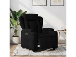 Vidaxl Poltrona Elétrica Reclinável Tecido Preto