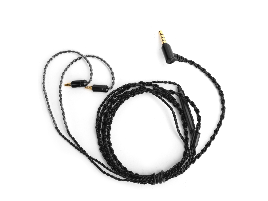 Cabo de Fone de Ouvido com Microfone para Sennheiser Ie40, 1,2m, Preto | S/MARCA