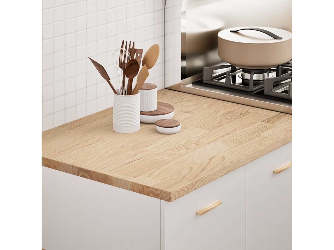 Vidaxl Bancada De Cozinha Retangular 80x63,5x2,7 Cm Carvalho Maciça