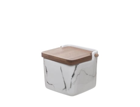 Saleiro em Porcelana e Bambú 23649 IMPORCELOS