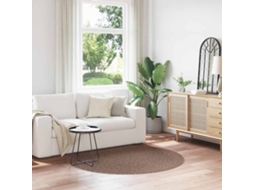 Vidaxl Tapete Shaggy Antiderrapante Castanho 160 X 160 Cm Pp