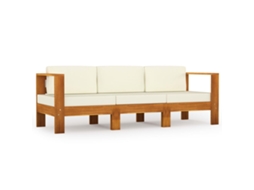 Sofá de jardim VIDAXL Branco Madeira de acácia (70x65x60 cm)