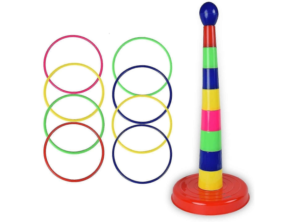 Jogo De Arremesso De Argolas Quoits De 18 Polegadas, Cores Vivas, Para Crianças