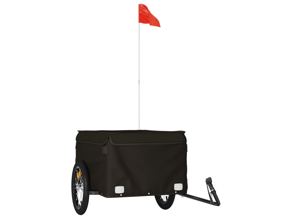 Bike Trailer, Bike Trailers Vidaxl Preto Ferro (124 X 62.5 X 52 Cm)