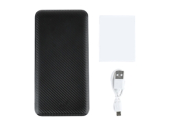 Power Bank 10000mAh Preto EOOCOO com Saída USB Dupla, Proteção Múltipla