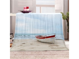 Manta de Flanela Fansu Estampa Praia Inverno Quente Macia e Fofa em Microfibra Ideal para Cama Ou Sofá Adequad