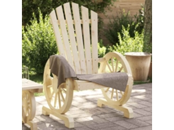 Vidaxl Cadeira Adirondack Para Jardim Madeira De Abeto Maciça