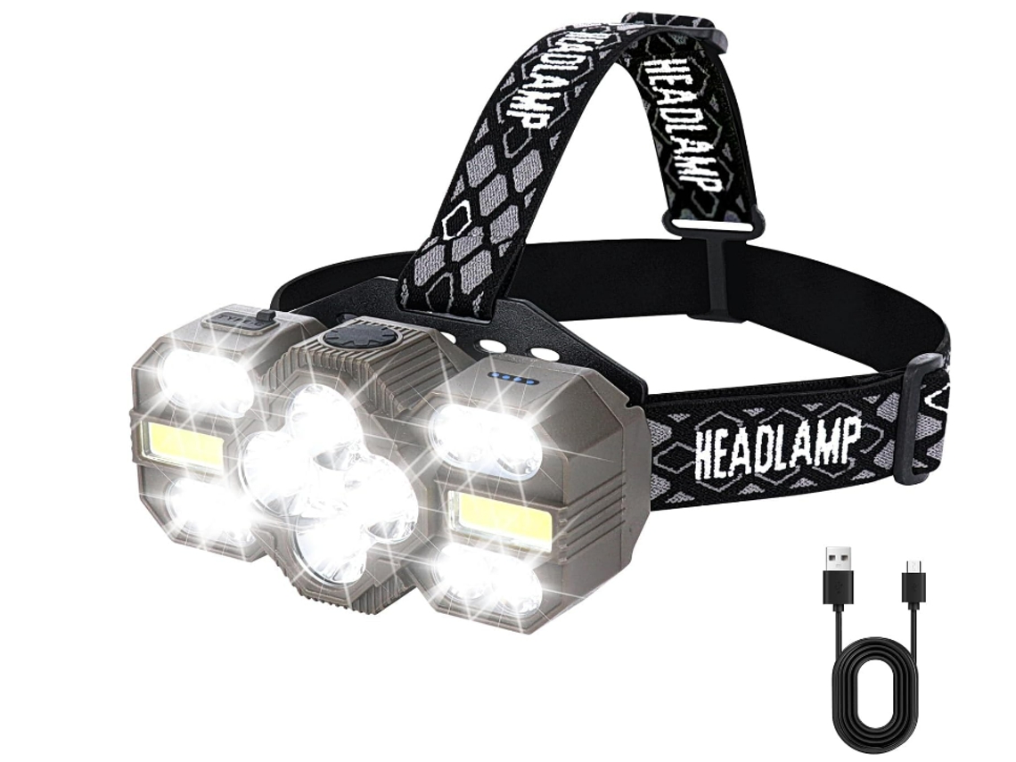 Headlamp TURMIN Tg-Td201 À Prova D'Água 82 Modos Preto