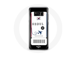 Capa para Samsung Galaxy S8 Plus bilhete de avião Seoul Coreia do Sul