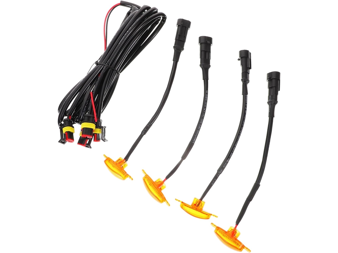 1 Conjunto De Luzes Advertência Led Compactas E Brilhantes Para Caminhões, Adequadas Para Veículos De Bombeiros E