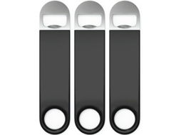 Abridores de garrafas Nova Line de aço inox 3 unidades preto prova de bartender