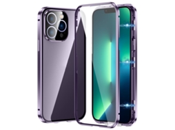 Capa De Vidro Temperado Hd Para Iphone 13 Pro Max - Fecho Magnético Duplo