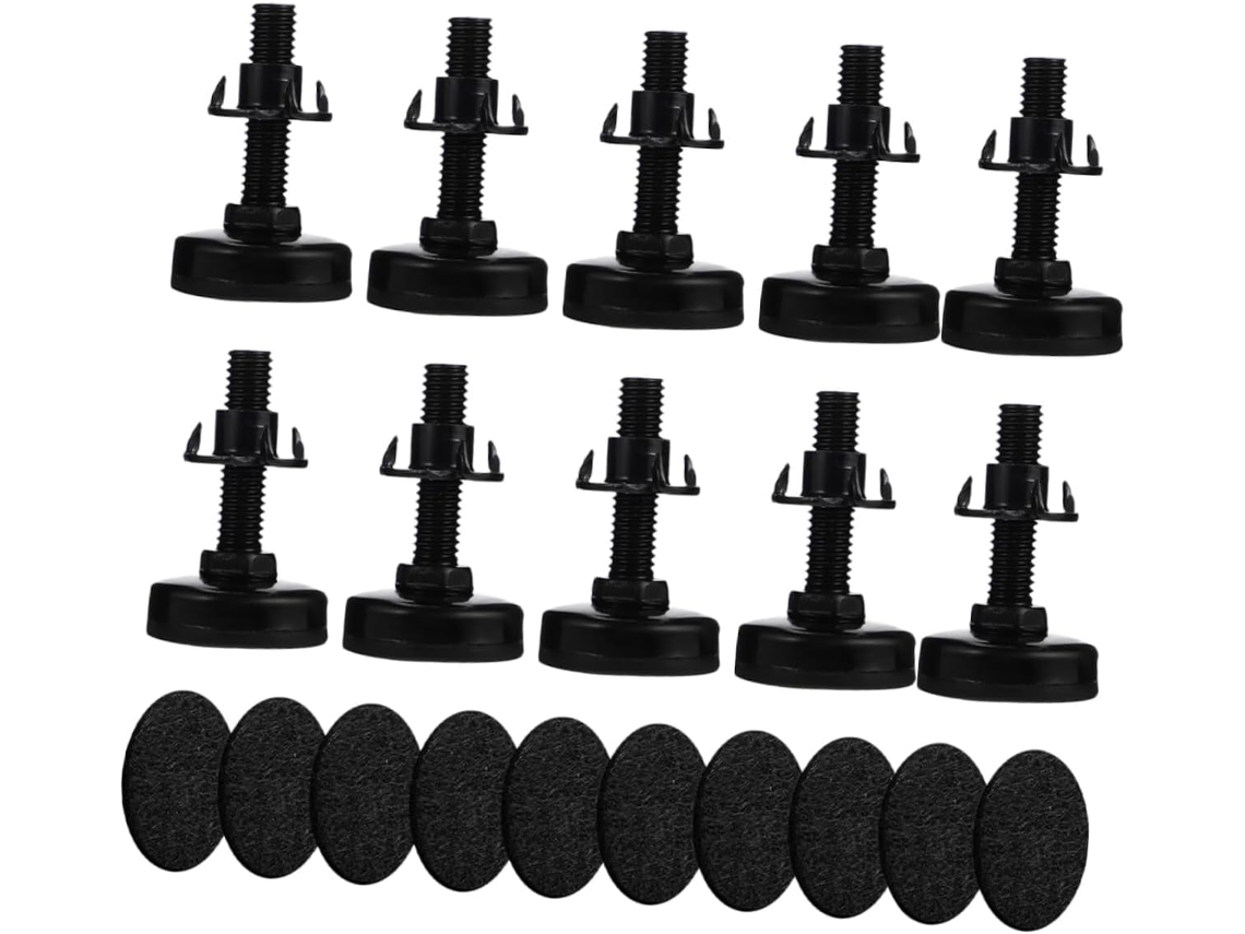 Nuobesty Conjunto De 10-niveladores Ajustáveis Para Móveis, Suporte Para Pés De Sofá, Pés Niveladores Resistentes Para