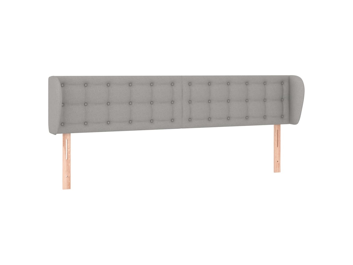Cabeceira de Cama com Abas Tecido Cinzento Claro MAISON EXCLUSIVE (183x23x78 cm)