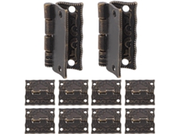 Conjunto De 10 Dobradiças Para Caixas Presente Em Aço Inoxidável Preto Antigo, 26x23mm, Para Caixas De Joias Madeira E