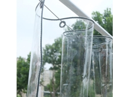 Heavy Duty Waterproof Pvc Transparent Tarpaulin Rainproof 420g M² Tear Resistant, Windproof, Outdoor Clear Tarp With