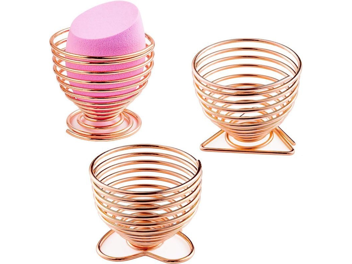 2026 3 Suportes para Esponjas de Maquillaje Portáteis de Aço Inoxidável com Design de Ventilação e Estabilidade
