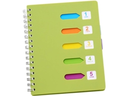 Espiral Verde Grosso Para Estudantes, Bloco De Notas Versátil Para Escritório, Diário De Viagem E Gokoco